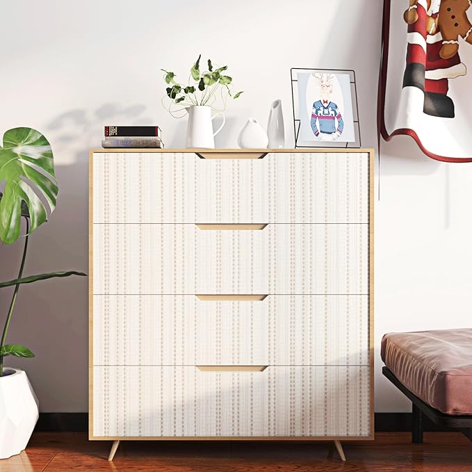 FunStick 24"x200" Grasscloth Peel and Stick Wallpaper Textured Beige Linen Fabric Wallpaper Stick and Peel Waterproof Self Adhesive Faux Grasscloth Contact Paper for Cabinets Room Walls Desk Removable