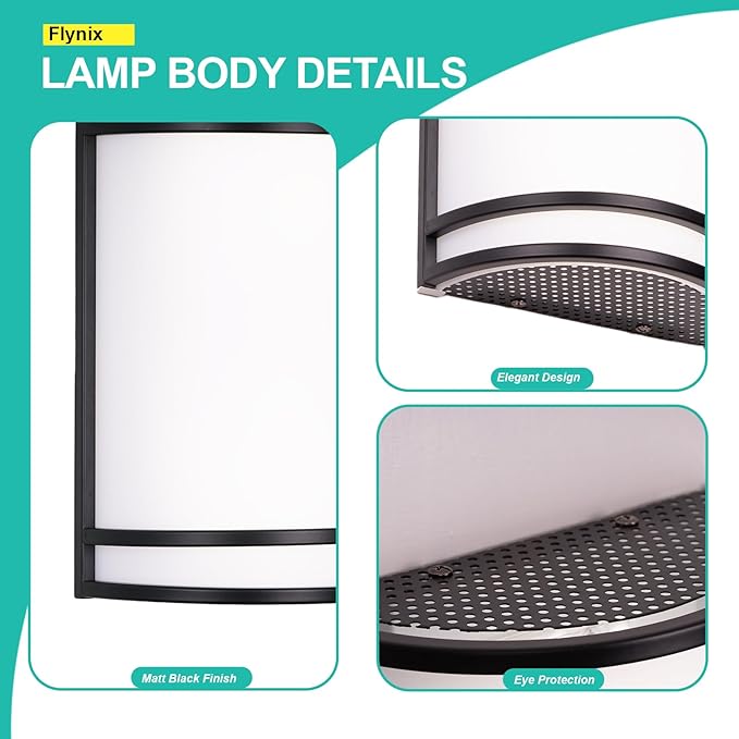 Indoor Wall Sconce, Half Cylinder Wall Light Fixture, 3000K 4000K 5000K Color Temperature Adjustable, Dimmable LED Modern Wall Light for Hallway Bedroom Living Room, Matt Black