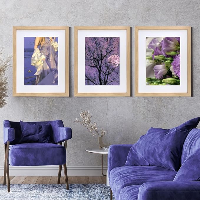 VNVNK 18x24 Frame Natural Wood Color Picture frame-1 PCS, Perfect for 18x24 Inch Picture without Mat or 16x20 Inch Picture with Mat, Home Wall Decor Picture Frame