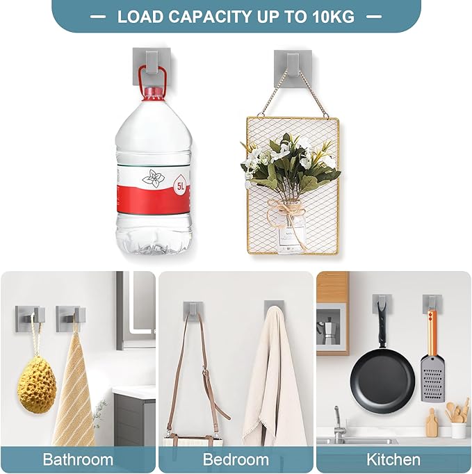 Towel Bar Set 5 Pieces Brushed Nickel Bathroom Hardware Set Includes 23.6 Inch Towel Bar Toilet Paper Holder Towel Ring Towel Hooks SUS304 Stainless Steel Hand Towel Holder for Bathroom Wall Mounted