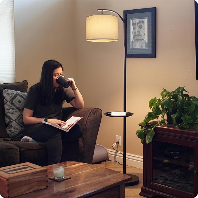 Lamp Shades Set of 2, Small Lamp Cover, White Drum Lampshades 8.7" Top x 8.7" Bottom x 7.9" High, Replacement Lamp Shades Natural Linen for Floor Lamps Table Lamps Chandelier Lamp, Assembly Required