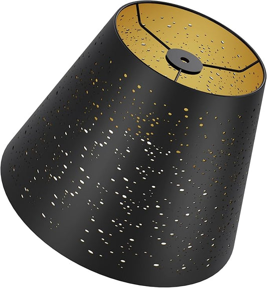 Lampshades for table lamp,metal lamp shade,small lamp shades,lamp shades for floor lamps,lamp cover,vintage lamp shade,6" Top x 10" Bottom x 7.5" High (Spider) & Bedside Lamp-Black Gold