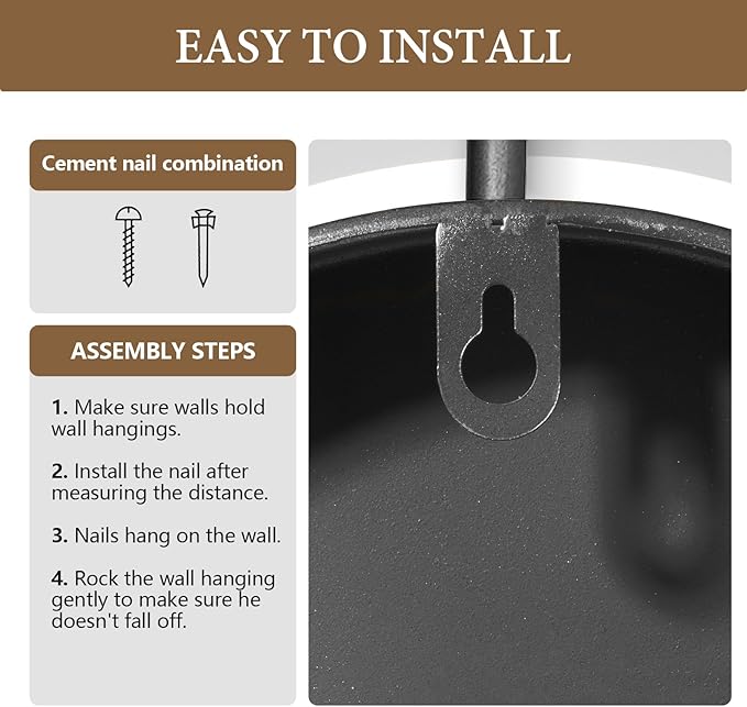 Large Modern Wall Clock for Living Room,Decorative Silent Battery Operated Wall Clock with Pendulum Metal Wall Art for Kitchen/Bedroom/Entryway/Office Decor