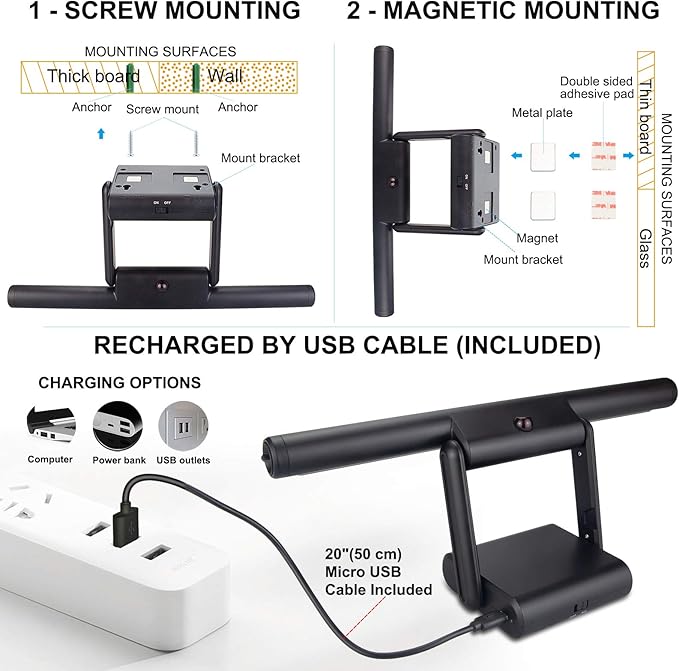 Wireless Picture Light, Picture Frame Lighting,Painting Lights with Remote, 48 Super Bright LEDs,12 Color Changing Accent Light,250LM Dimmable Timer Display Light for Art,Dartboard