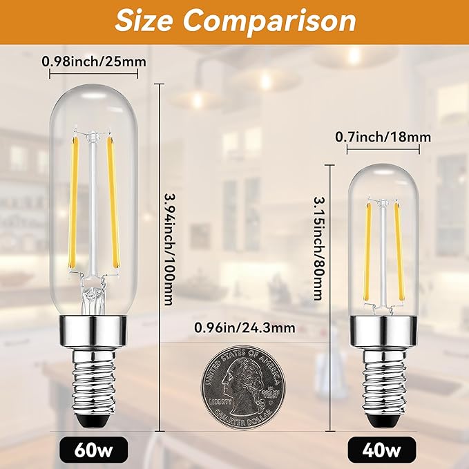 TJOY E12 Candelabra LED Bulbs, Dimmable 5.5W Equivalent 60W 2700K Soft Warm White, Small Base T8 Light Bulb, Vintage Edison Bulb Decorative for Chandelier Ceiling Fan Wall Sconces, 600lm, 6pack