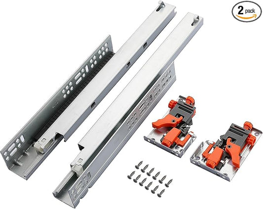 1 Pair of 22 Inch Undermount Soft Close Drawer Slides 100LB Load Capacity Full Extension Concealed Drawer Rails with 3D Locking Device