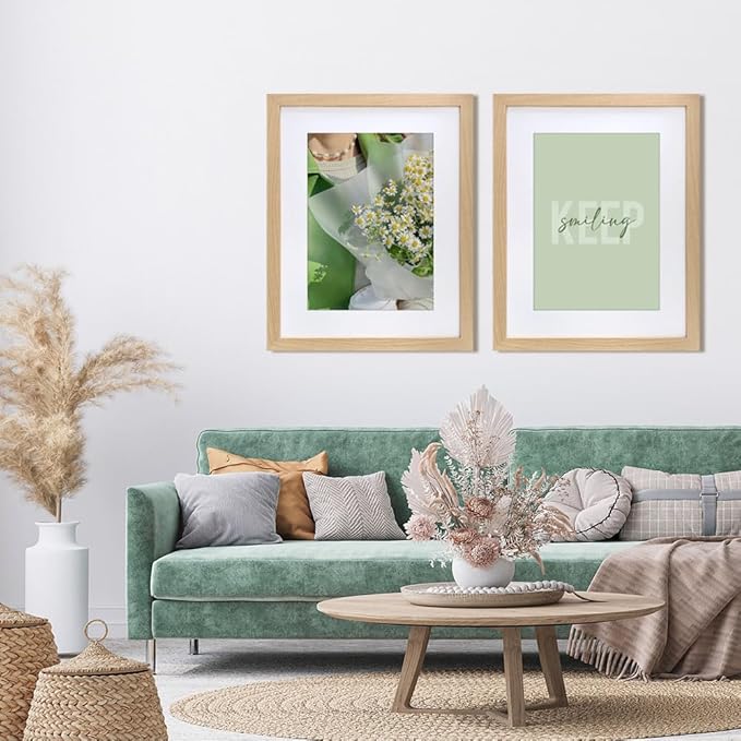 VNVNK 20x24 Frame Natural Wood Color, Perfect for 20x24 Inch Picture without Mat or 16x20 Inch Picture with Mat, Home Wall Decor Picture Frame-1 PCS