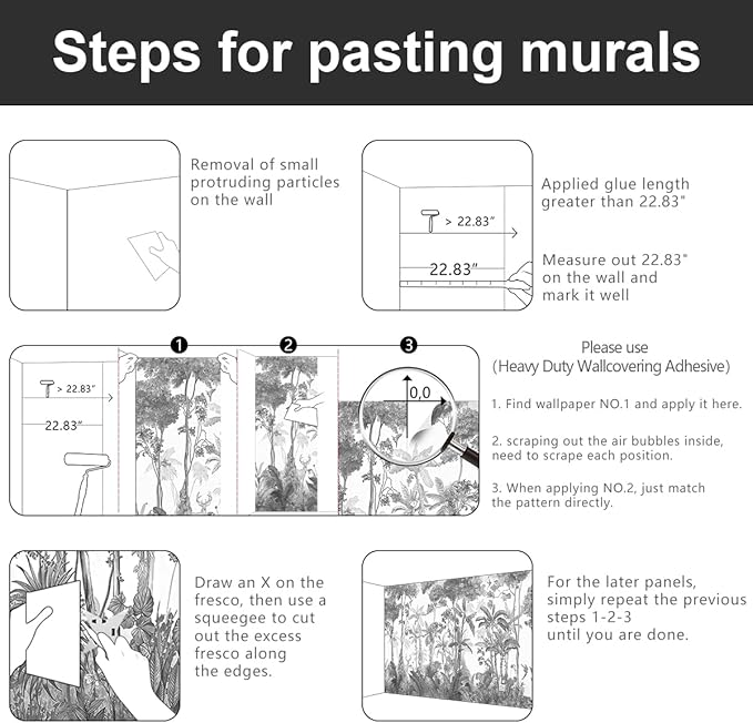 -Grey Jungle Botanical Animal Banana Leaf Fabric Wallpaper Living Room Tropical Plant Forest Leaf Wallpaper Bedroom Bathroom Wall Mural- 91"x65"（ not Peel and Stick）