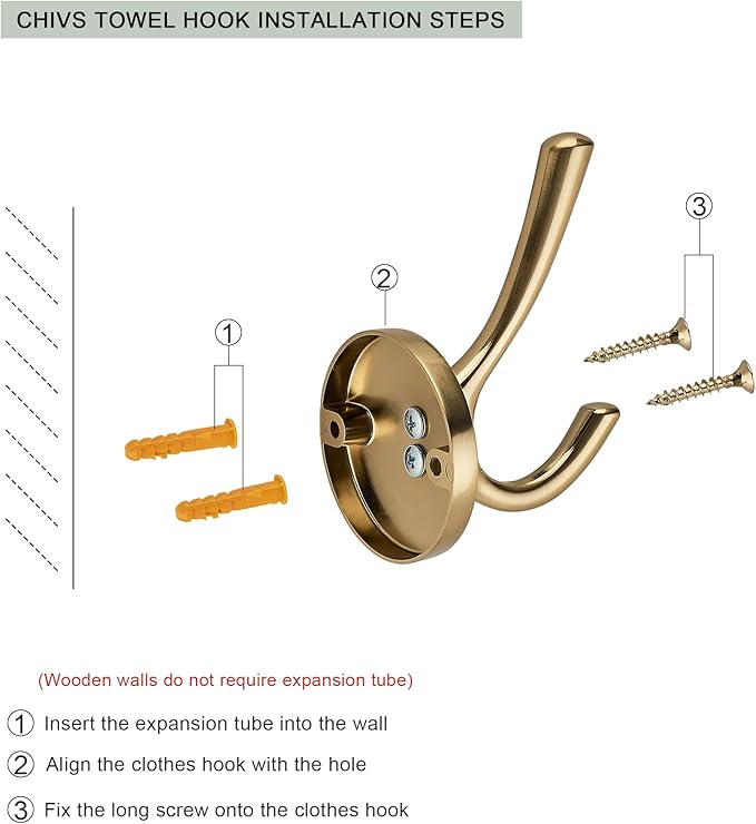 TUNNY 5 Pack Round Coat Towel Hooks - Champagne Bronze Coat Hooks for Hanging Coats Towel Hooks for Bathroom Wall Mounted Zinc Alloy Bath Towel Hooks Robe Clothes Hook Holder Heavy Duty Wall Hooks