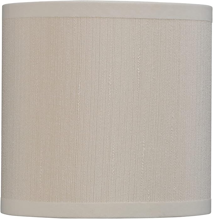Aspen Creative 31002A, Drum Clip-On Chandelier Lamp Shade, Butter Crème, 5" Top x 5" Bottom x 5" Slant Height, Set of 1