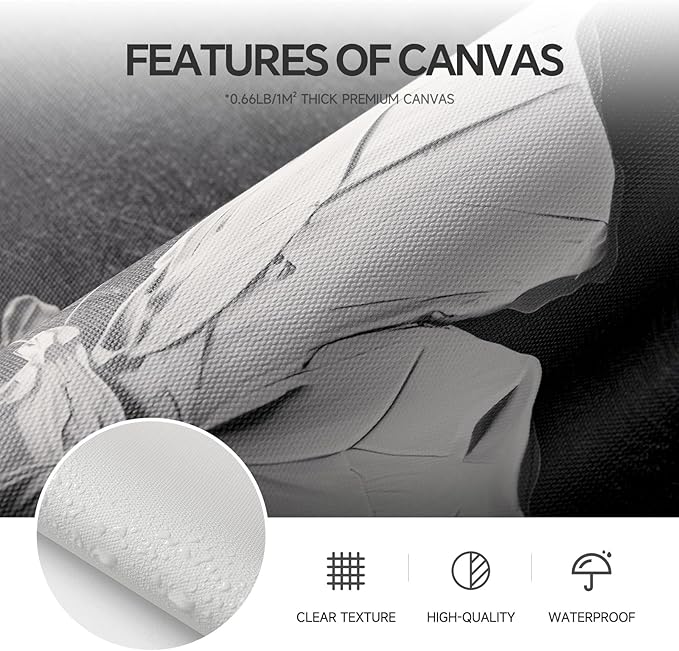 Framed Black and White Abstract Wall Art for Living Room, 3 Piece Modern Canvas Prints Artwork for Walls, Minimalist Black Lines Paintings for Hallway, Bedroom, Office Wall Decor, 16x24 Inch