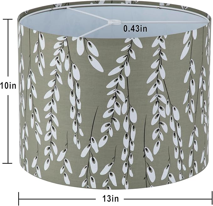 Lamp Shades Set of 2, Drum Lampshades, Lampshade 10 Inches Height, Lampshades for Table Lamp, Floor Lamp, Pendant Light, Lamp Shade Harp Holder Included