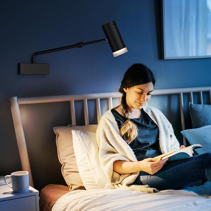 PESUTEN Battery Operated Picture Light, Adjustable Length Wireless Art Light for Paintings CCT Dimmable Rechargeable Picture Light with Remote Control for Gallery Reading Dartboard Bathroom 2PCS