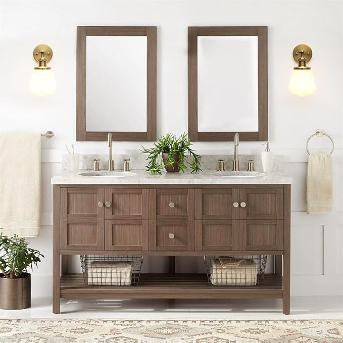 1-Light Vintage Wall Sconce Light Fixture with Milk White Glass Shade, Industrial Indoor Wall Lamp for Living Room Bedroom Bathroom Over Kitchen Sink