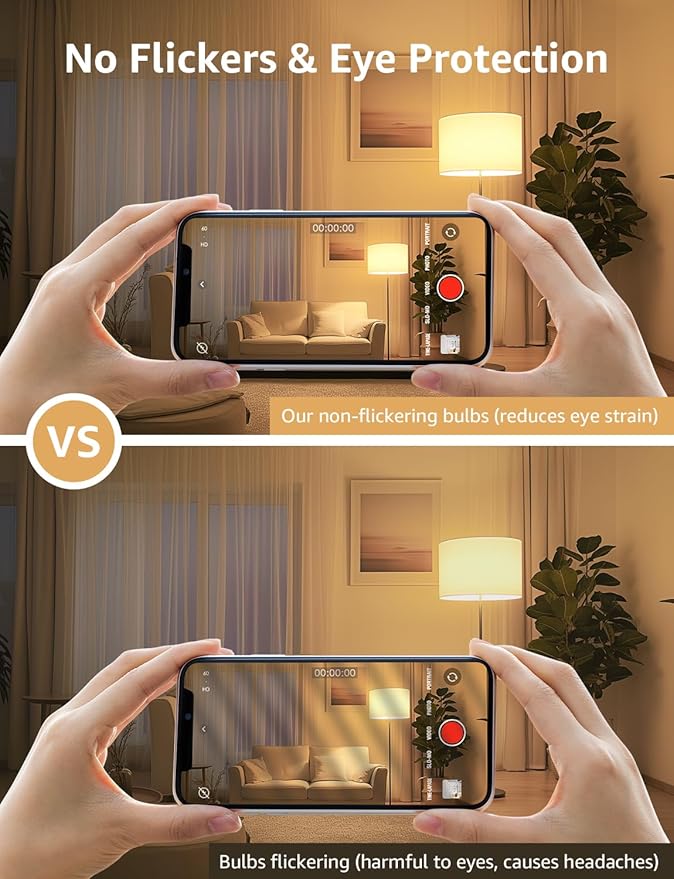 Lepro Dimmable LED Light Bulbs 100 Watt Equivalent, 14W 1500LM Soft Warm White 2700K, A19 E26 Standard Medium Base, UL FCC Listed, 15000 Hour Lifetime, 6 Packs