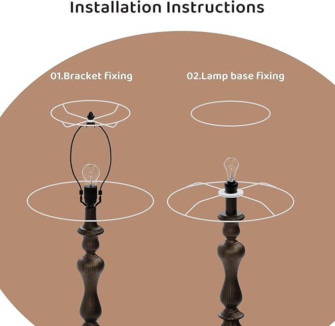 Fabric lamp shades,Lamp shades set of 2, boho lamp shade,linen lamp shade,10" Top x 14" Bottom x 10.5" High(Spider),blue lampshades for floor lamps,living room lamp shades set of 2