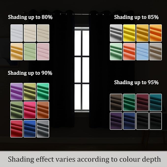 DUALIFE Rust Curtains 72 Inch Length 2 Panels Thermal Insulated Grommet Solid Room Darkening Window Curtain Panels Energy Efficient Blackout Curtains for Bedroom 42x72 Inches Long