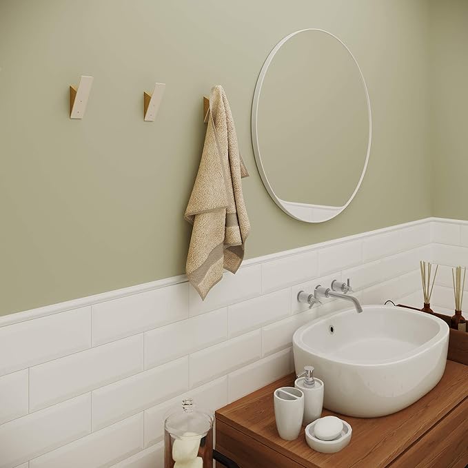 Homeforia Beech Wood Coat Hooks, High End Beech Wood & White Metal Wall Mounted Clothing Hooks, Mid-Century Modern Coat Hooks, Heavy Duty Wooden Hooks for Hanging Coats, Hats, Towels & More, Set of 3