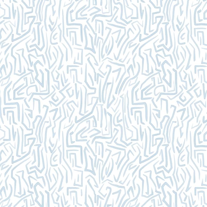 Ismoon 17.3"x 393"Blue and White Wall Paper Peel and Stick Modern Blue Striped Wallpaper Removable Self-Adhesive Neutral Wallpaper Contact Paper for Cabinets and Drawers Vinyl Roll