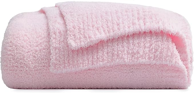 bearberry Super Soft Fluffy Throw Blanket Lightweight Cozy Warm Bed Blankets for Couch Bed Sofa All Season (Pink, 60”x80”)