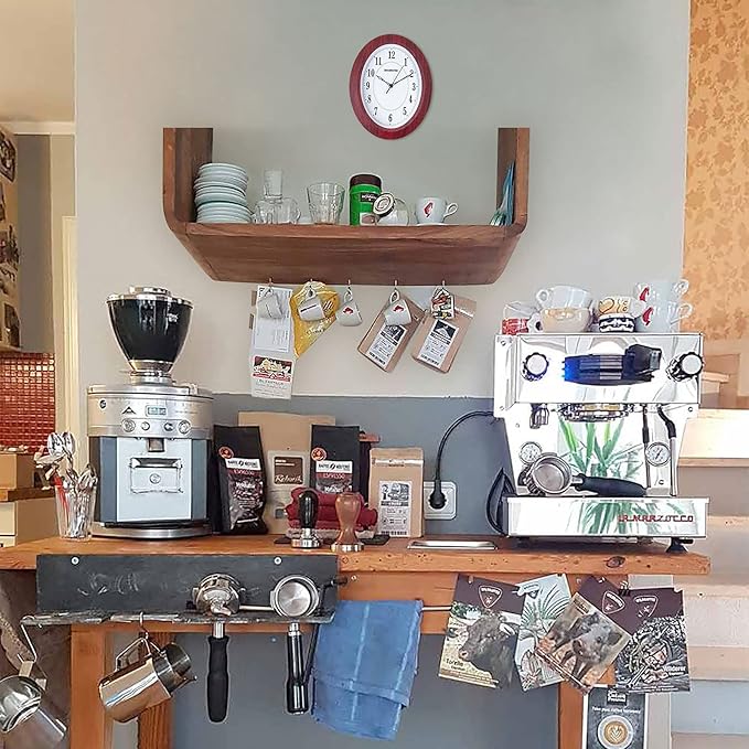 Vintage Wall Clock Retro Oval Wall Clocks Silent Non Ticking Quartz Battery Operated Easy to Read Decorative for Cafe Kitchen Living Room Bedroom Bathroom Decor by 13 inch