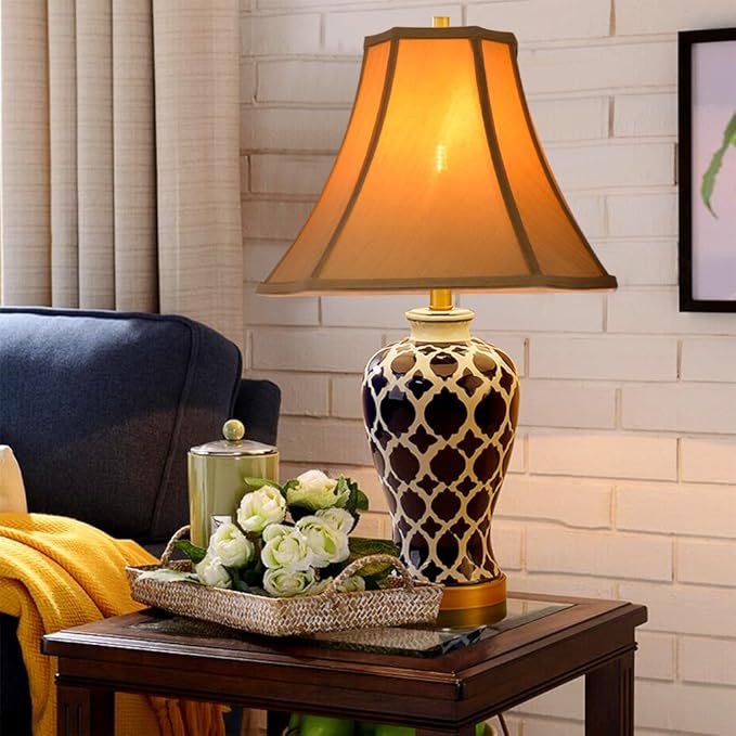 Tootoo Star Antique Octagonal Royal Bell Lamp Shade for Floor Lampshade and Table Lamp,(6.3x6.3) x(13x13) x10.8",Antique Gold