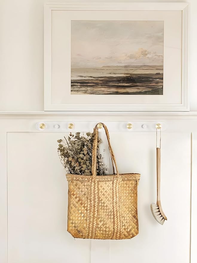 1 Pack Crystal Coat Rack Wall Mounted White Towel Hooks for Bathrooms Wall Hooks for Hanging Robe Coat Hooks Kitchen Decorative Heavy Duty Zinc Alloy