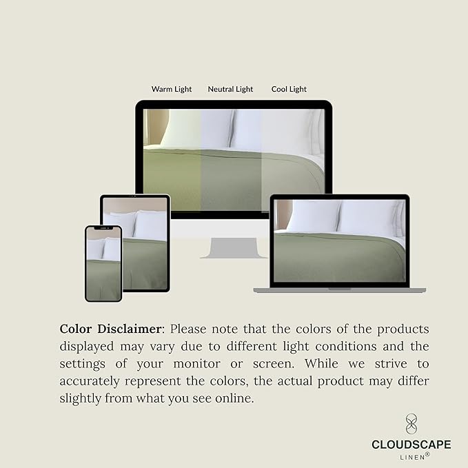 Cloud Scape Linen Herringbone Cotton Throw Blanket for Couch, Bed,Sofa, Home Decor, Soft, Lightweight, All-Season Bed Blanket, 50 x 70, Olive Green