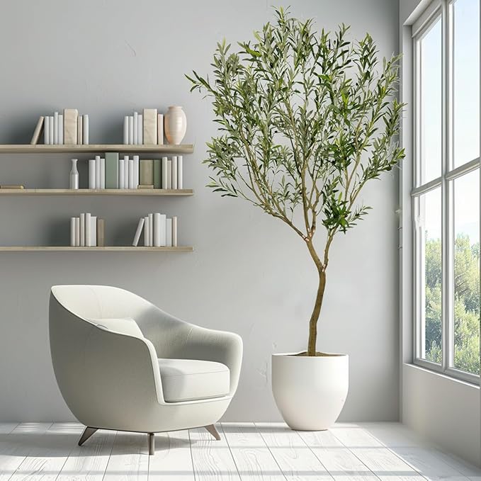 8ft Artificial Olive Tree Fake Tree Interior Decoration Tree Artificial Tree Fauk Tree