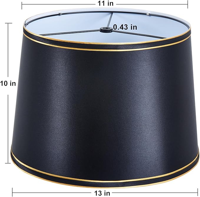 Lamp Shades Set of 2, Drum Lampshade 10 Inches Height, Lampshades for Table Lamp, Floor Lamp, Pendant Light, Grey Lampshades,Harp Holder Included