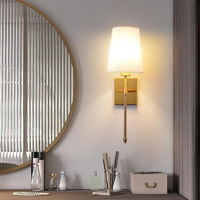 Battery Operated Wall Sconce Light Set Of Two, Battery Operated Sconces Wall Lighting Indoor Wireless Wall Sconce With Remote Control, Dimmable Battery Wall Lamp With 3CCT Bulb For Bedroom Living Room