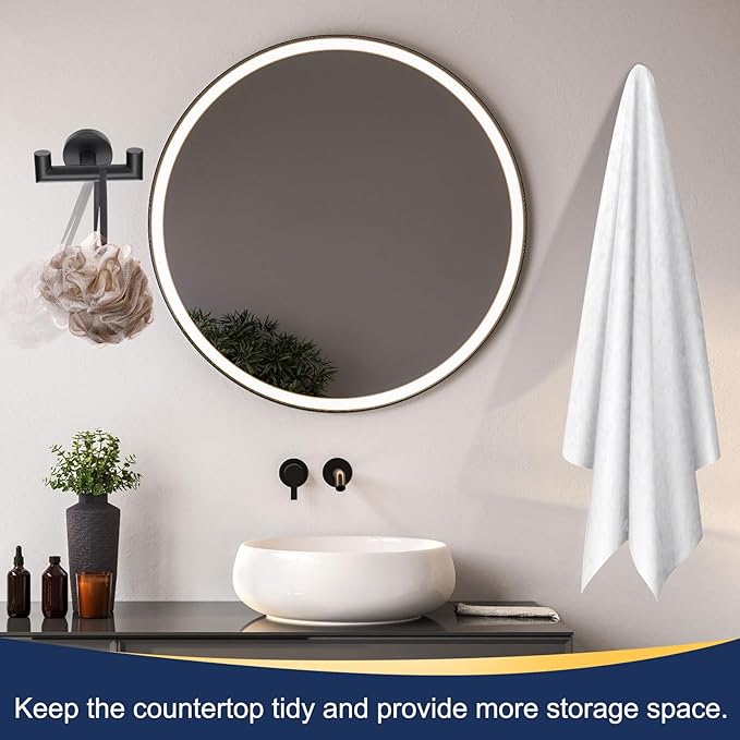 uxcell Double Towel Hook, Stainless Steel Coat Hook, Wall Mount Robe Hooks Hand Towel Hanger for Bathroom Kitchen Living Room, Brushed Silver