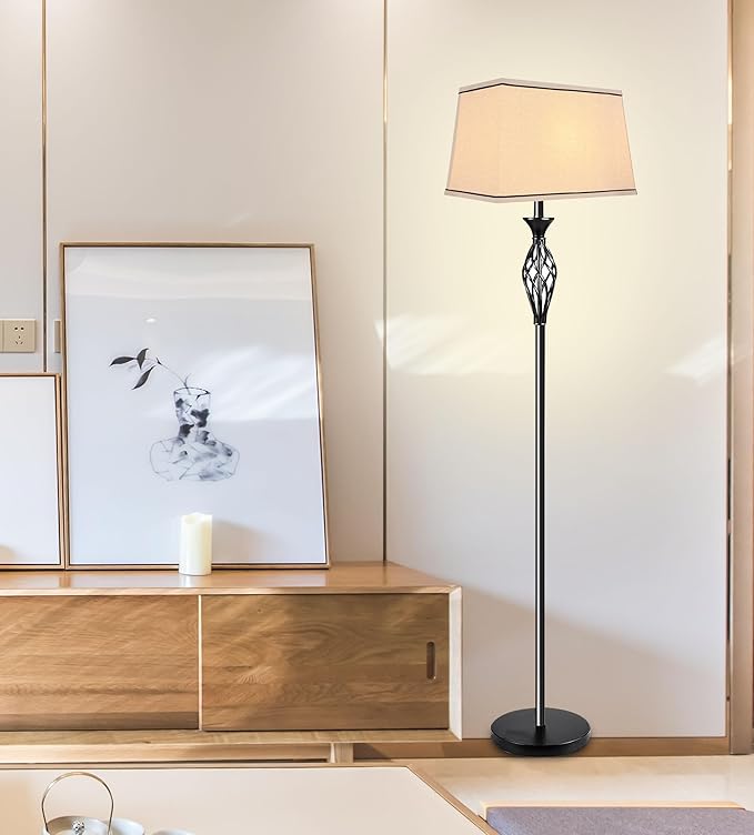 T Shape Lampshades Set of 2, Natural Linen Top L13.78'' x W7.5''xBottom L15.75''xW9.45''*High 10.24", Easy Assembly Replacement Fabric Lampshades for Table Lamps Floor Lamps,Beige Color