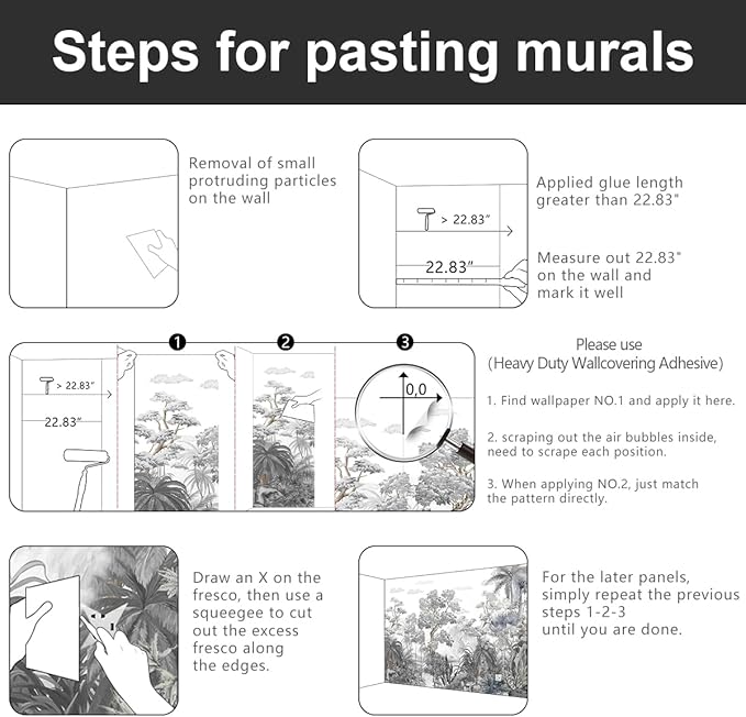 -Tropical Rainforest Botanical Grey Jungle Forest Fabric Wallpaper Living Room Palm Leaf Plant Bedroom Bathroom Large Wall Mural- 183"x120"（ not Peel and Stick）