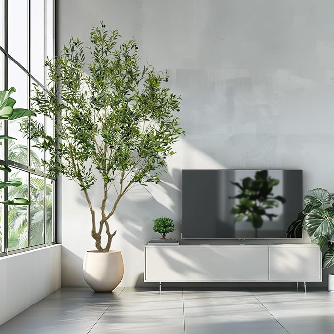 Artificial Olive Tree Fake Tree Interior Decoration Tree Artificial Tree Fauk Tree (9ft)