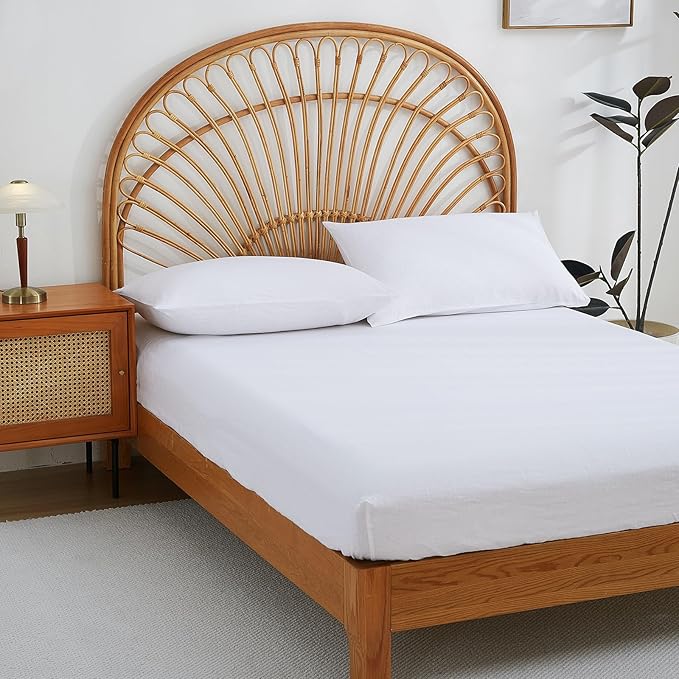 100% French Linen Pillowcase Set of 2, Breathable Envelope Closure Soft Linen Pillow Cover,Soft Luxury Hotel & Home Use, Gift