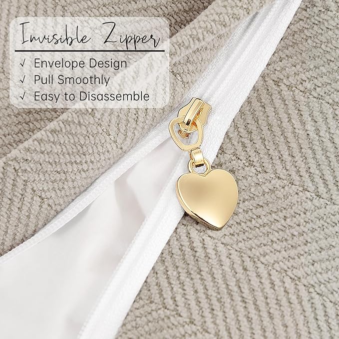 ZWJD Gray Pillow Covers 26x26 Set of 2 Chenille Pillow Covers with Elegant Design Soft and Luxurious Decorative Throw Pillows for Couch, Bed, and Home Decor