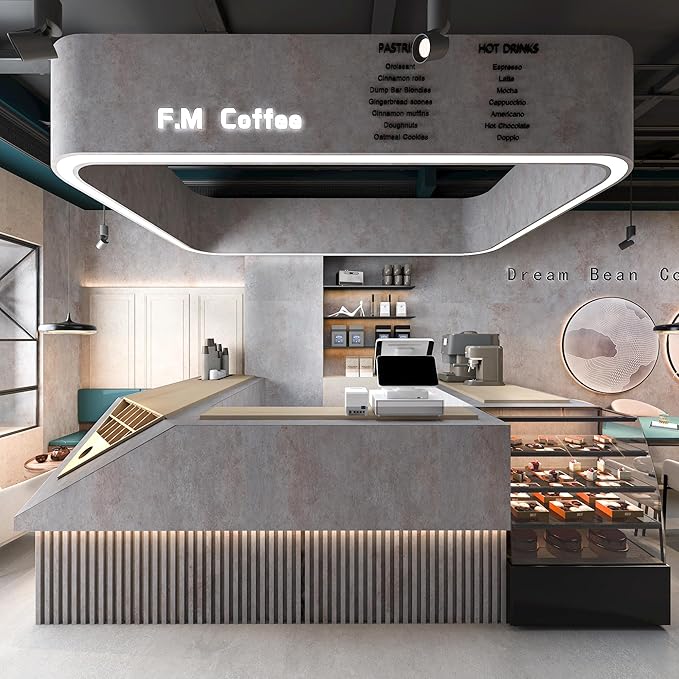 48"×197" Extra Wide Thick Brown Grey Concrete Wallpaper Peel and Stick Waterproof Brown Gray Concrete Contact Paper Vinyl Matte Adhesive Cement Tile Sticker for Gym Bedroom Bathroom Wall