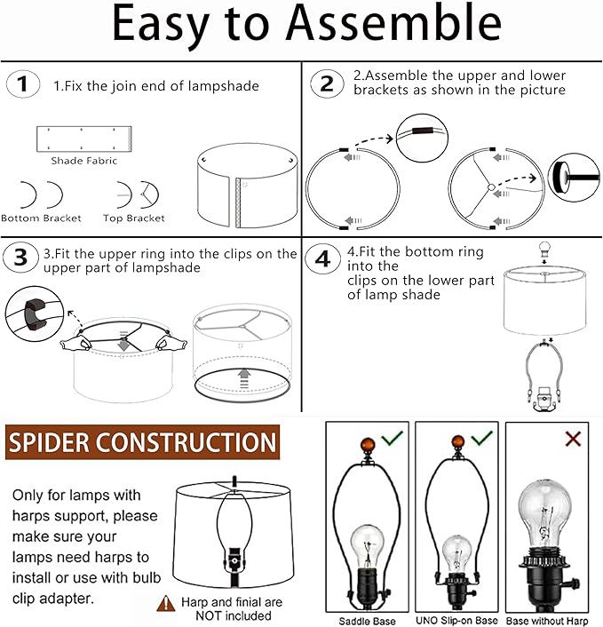 GOSO Large Burgundy Lamp Shade Set 1, 16"×12" Spider Fitter,Replacement Lampshade for Floor Lamps,Victoria Natural Shade for Side Table Lamps Bedroom-Simple Assembly (Harp and Finials Not Included)