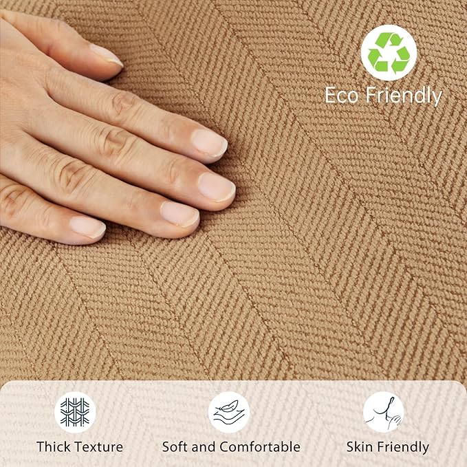 ZWJD Camel Pillow Covers 22x22 Set of 2 Chenille Throw Pillow Covers with Elegant Design Soft and Luxurious Decorative Throw Pillows for Couch, Bed, and Home Decor