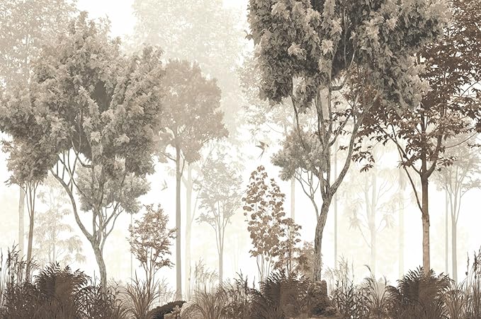 Vintage Forest Wallpaper Nature Wall Mural Wallpaper for Bedroom Living Room (Not Peel n' Stick)