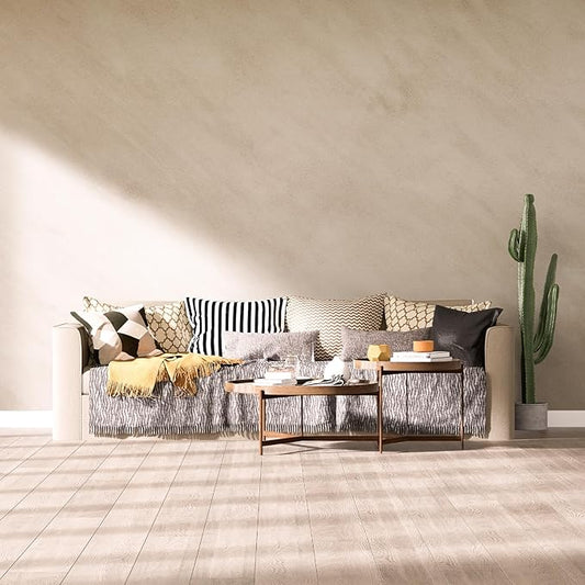 Beige Peel and Stick Wallpaper 16" x 590" Cream and Greige Concrete Contact Paper PVC self-Adhesive Waterproof Matte limewash Vinyl Removable Living Room Kitchen Bathroom Dorm Gym