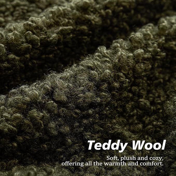 Foindtower 2 Pieces 26x26 Inch Olive Green, Faux Fur Throw Pillow Cover Accent Sherpa Furry Pillow Covers Fuzzy Soft Pillowcases Cozy Sheepskin Decorative Fleece Cushion Case for Bed Couch Living Room