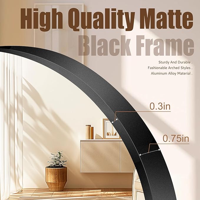 Circle Mirror, Black Round Mirror 20 Inch Round Bathroom Mirror Small Round Mirrors for Wall Decor Frosted Metal Frame Anti-Rust Tempered Glass Mirror for Bedroom Living Room Decorative