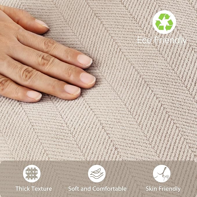 ZWJD Beige Pillow Covers 24x24 Set of 2 Chenille Throw Pillow Covers with Elegant Design Soft and Luxurious Decorative Throw Pillows for Couch, Bed, and Home Decor