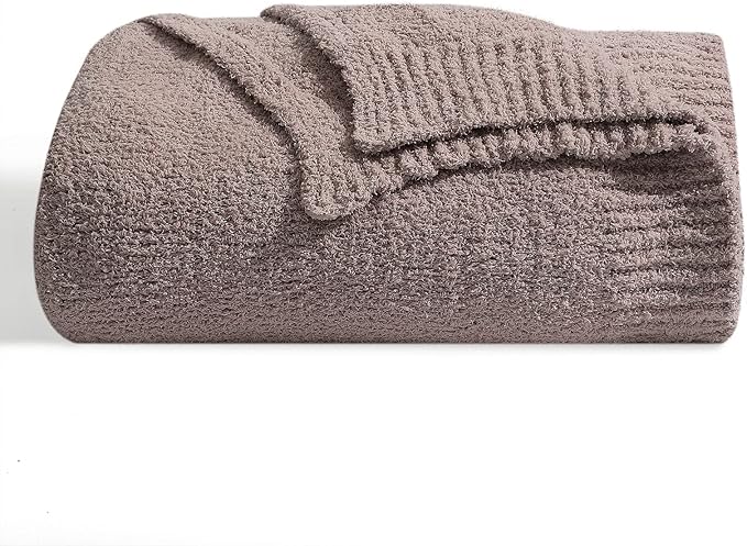bearberry Super Soft Fluffy Throw Blanket Lightweight Cozy Warm Throw Blankets for Couch Bed Sofa All Season (Rose Taupe, 53”x71”)