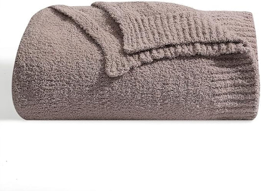bearberry Super Soft Fluffy Throw Blanket Lightweight Cozy Warm Throw Blankets for Couch Bed Sofa All Season (Rose Taupe, 53”x71”)