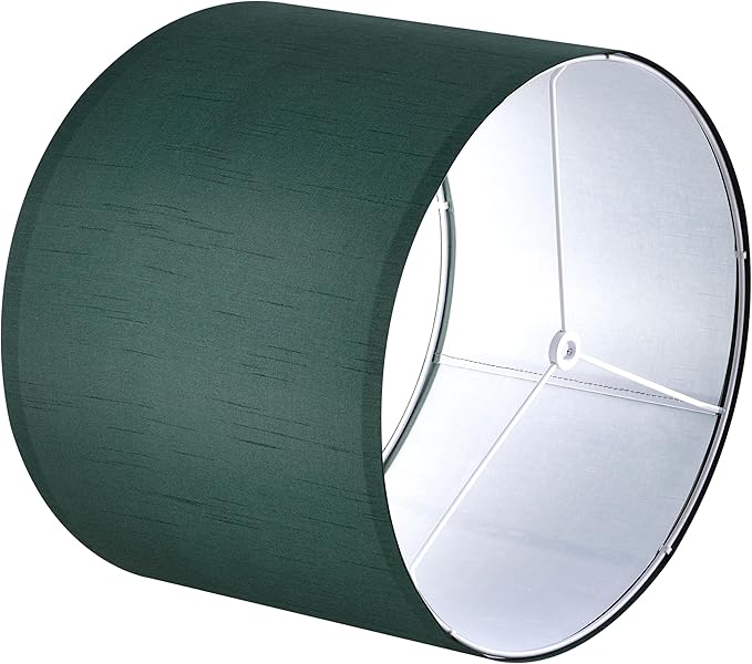 GOSO Dark Green Lamp Shades Set of 2 Large,16×16×12 inches Spider Replacement Lampshade Decoration for Living Room/Bedroom,Simple Assembly,Handcarft for Large Floor Lamps and Table Lamp Tropical