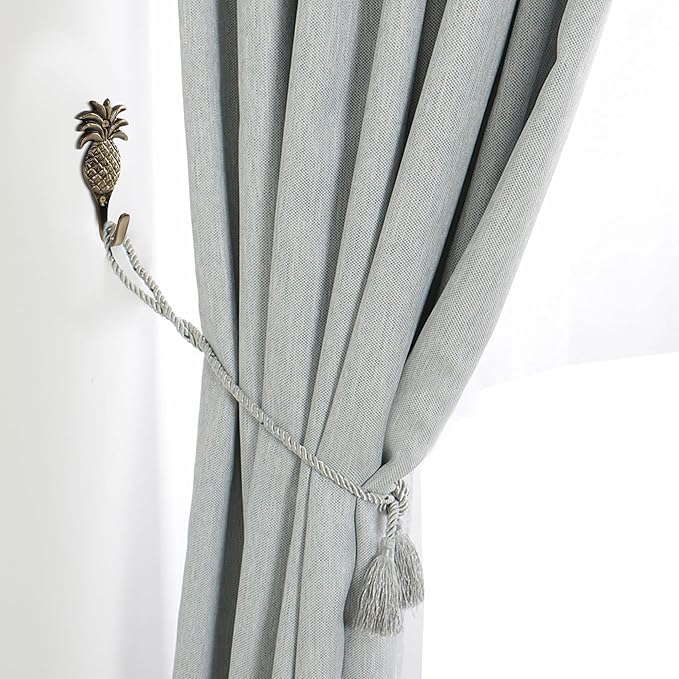 Multipurpose Hooks, Used to Hang Clothes, Bags, Coats, Curtain Hold Backs, Keys, Colour - Antique Gold, Material - Brass, Pineapple Design, Screws and Wallplugs Included, Pack of 2 Pieces