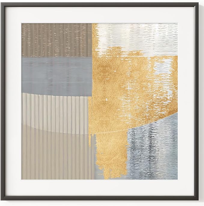 20x20 inch Metal Picture Frame - Thin Aluminum Square Photo Frames with 16x16 Removable Mat - High Definition Plexiglass - Vertical and Horizontal Display - Wall Hook Hanging Hardware Included - Black, Set of 1